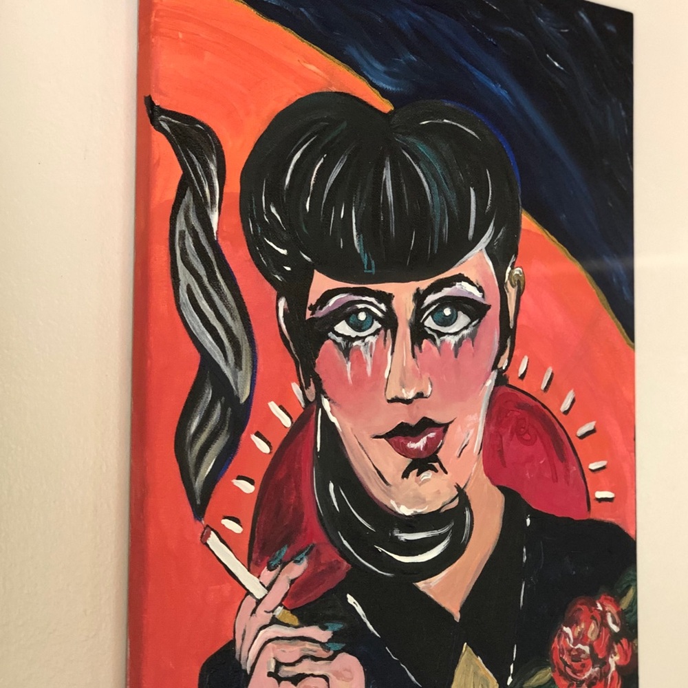 “Certainly” signed original acrylic painting - Picture 2 of 2